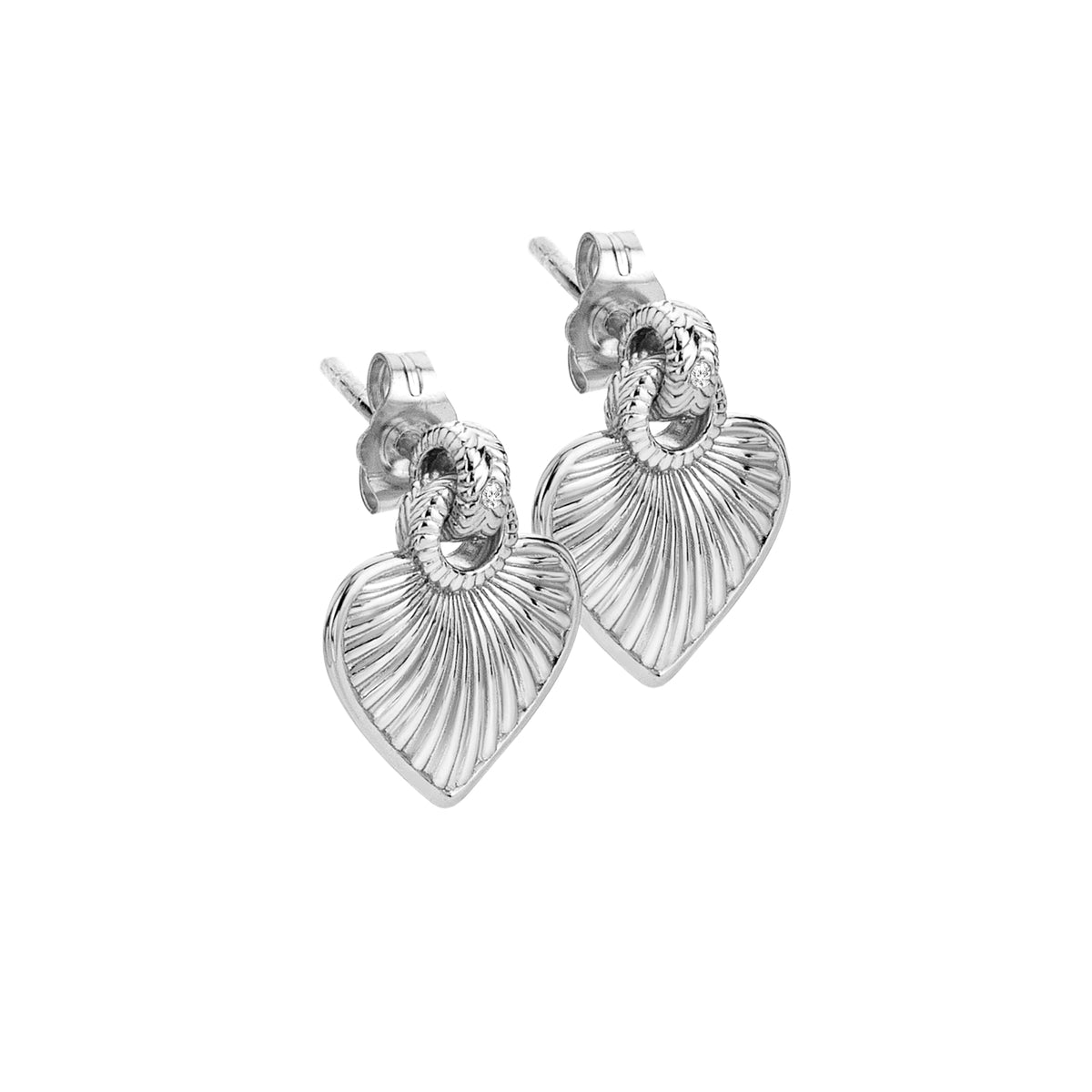 Hot Diamonds Sterling Silver Essence Heart Drop Earrings