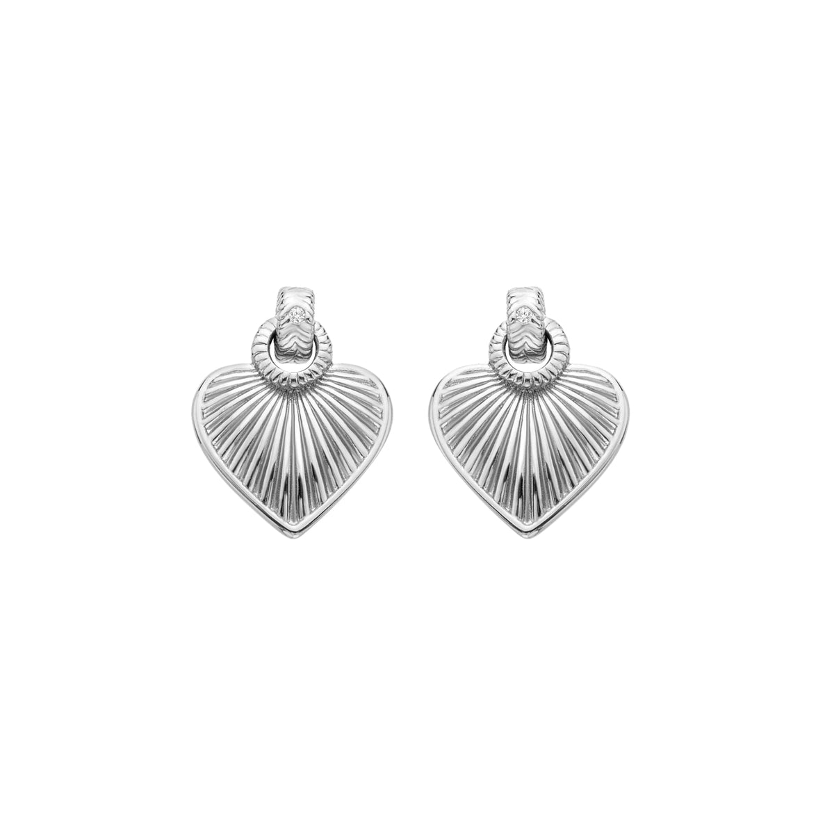 Hot Diamonds Sterling Silver Essence Heart Drop Earrings