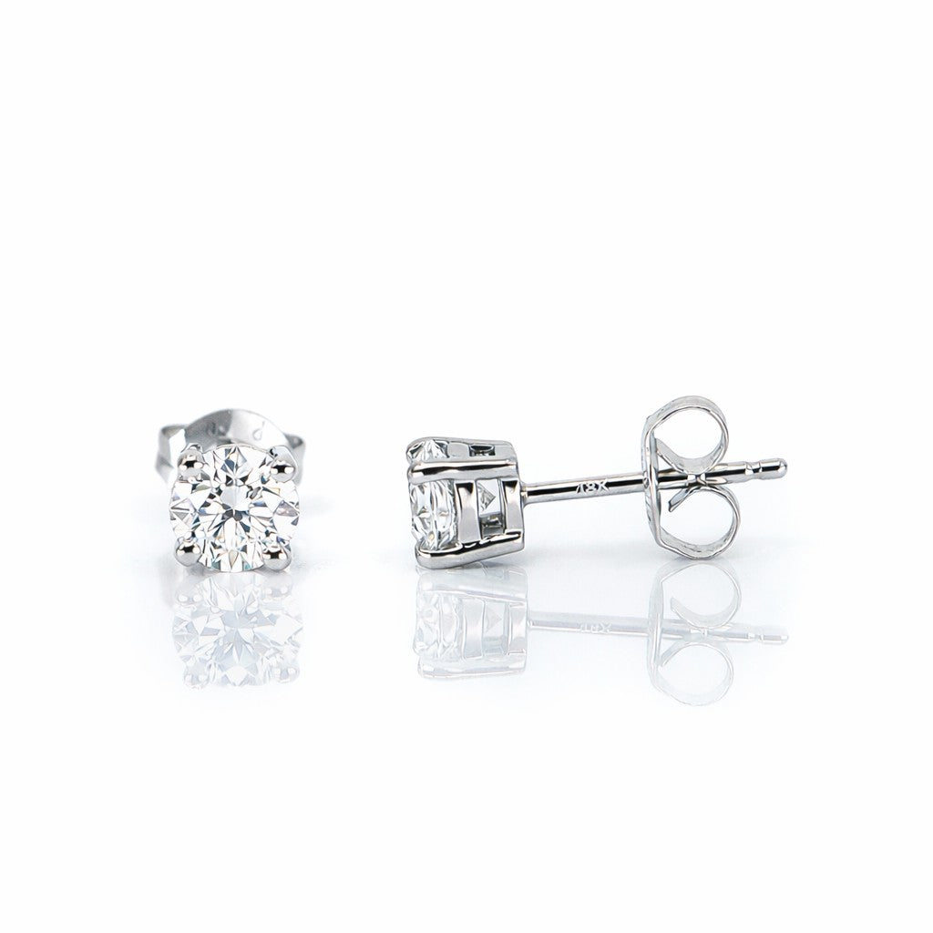 18ct White Gold 1.02ct TDW Lab Grown Diamond Solitaire Studs