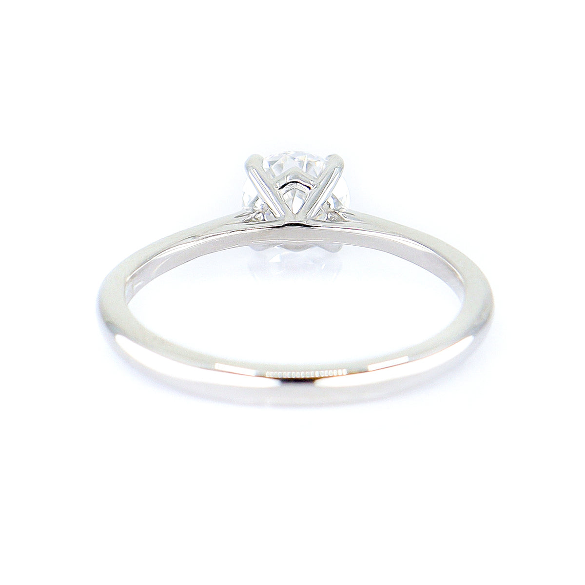 Platinum 0.74ct Lab Grown Diamond Round Brilliant Cut Solitaire Ring