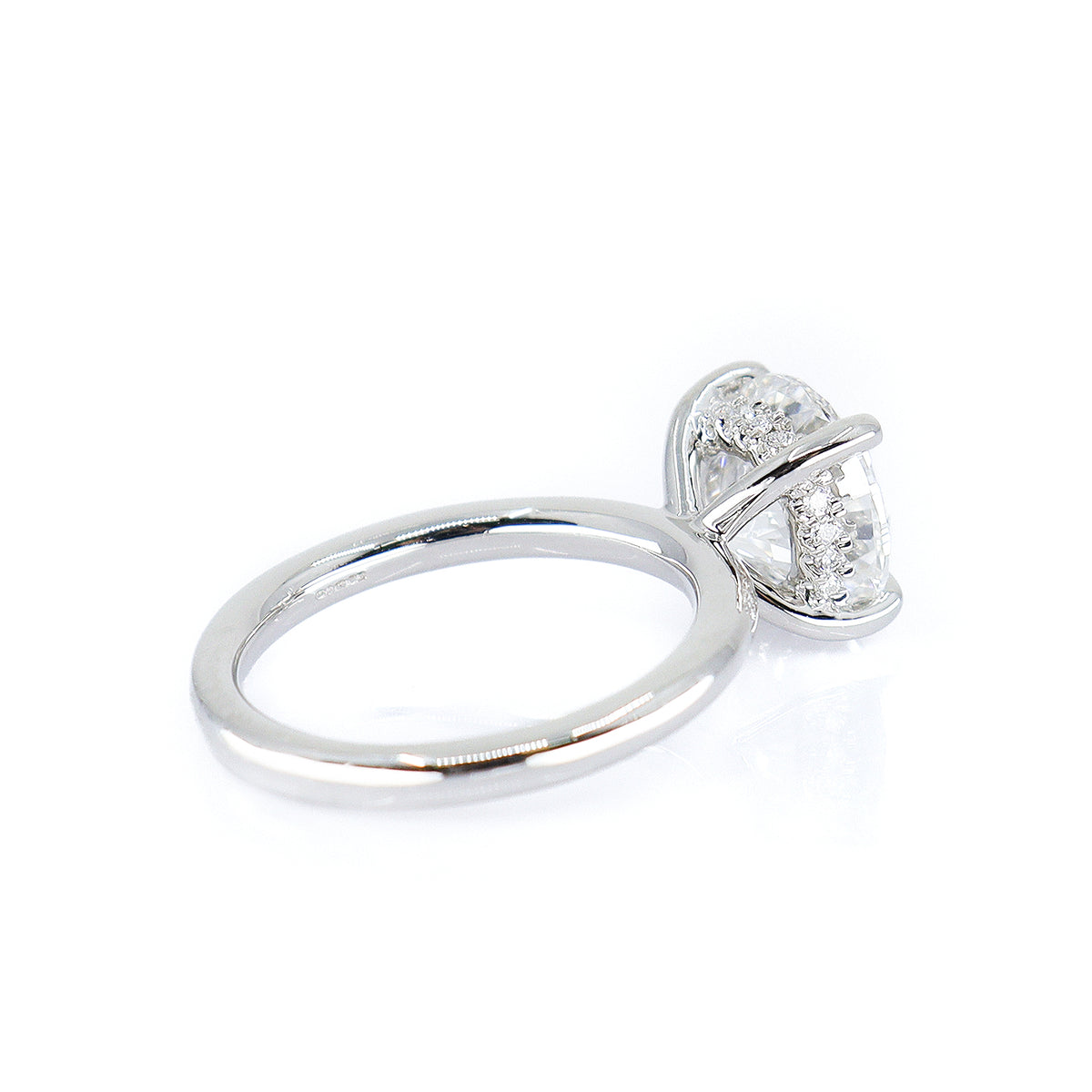 Platinum 3.10ct TDW Lab Grown Diamond Certificated Round Brilliant Cut Solitaire Ring