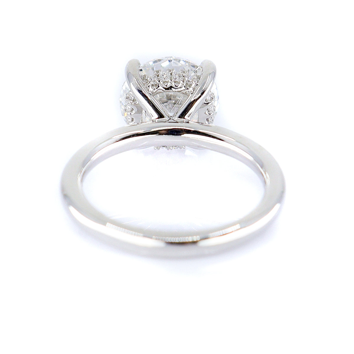 Platinum 3.10ct TDW Lab Grown Diamond Certificated Round Brilliant Cut Solitaire Ring
