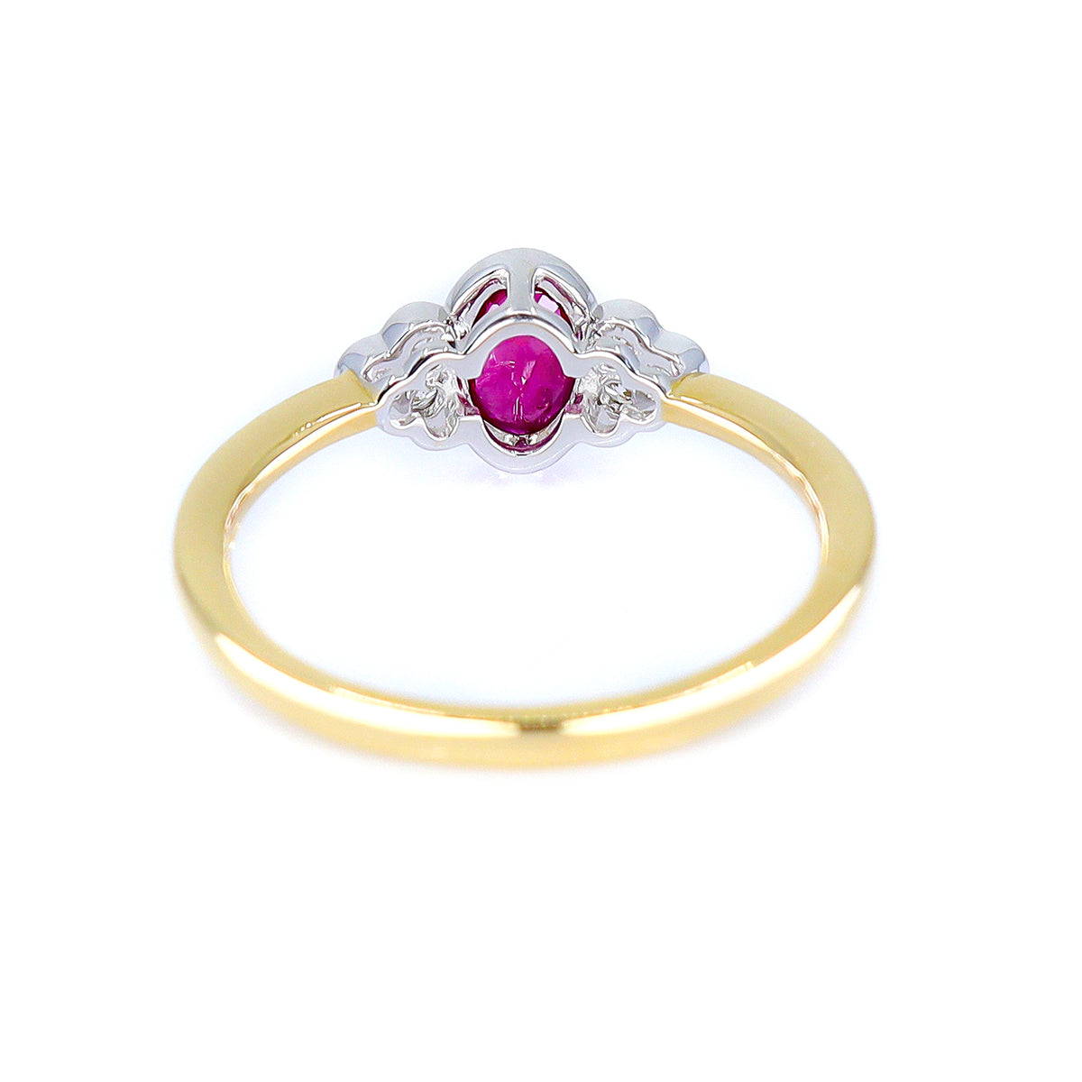 18ct Gold Oval Ruby & Diamond Ring