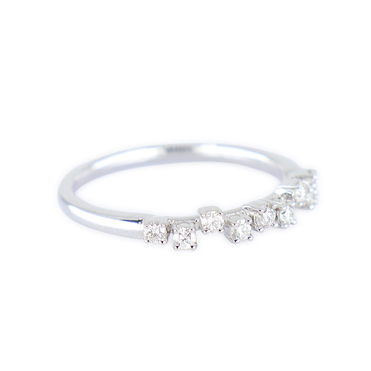 18ct White Gold Round Sapphire & Diamond Cluster Ring