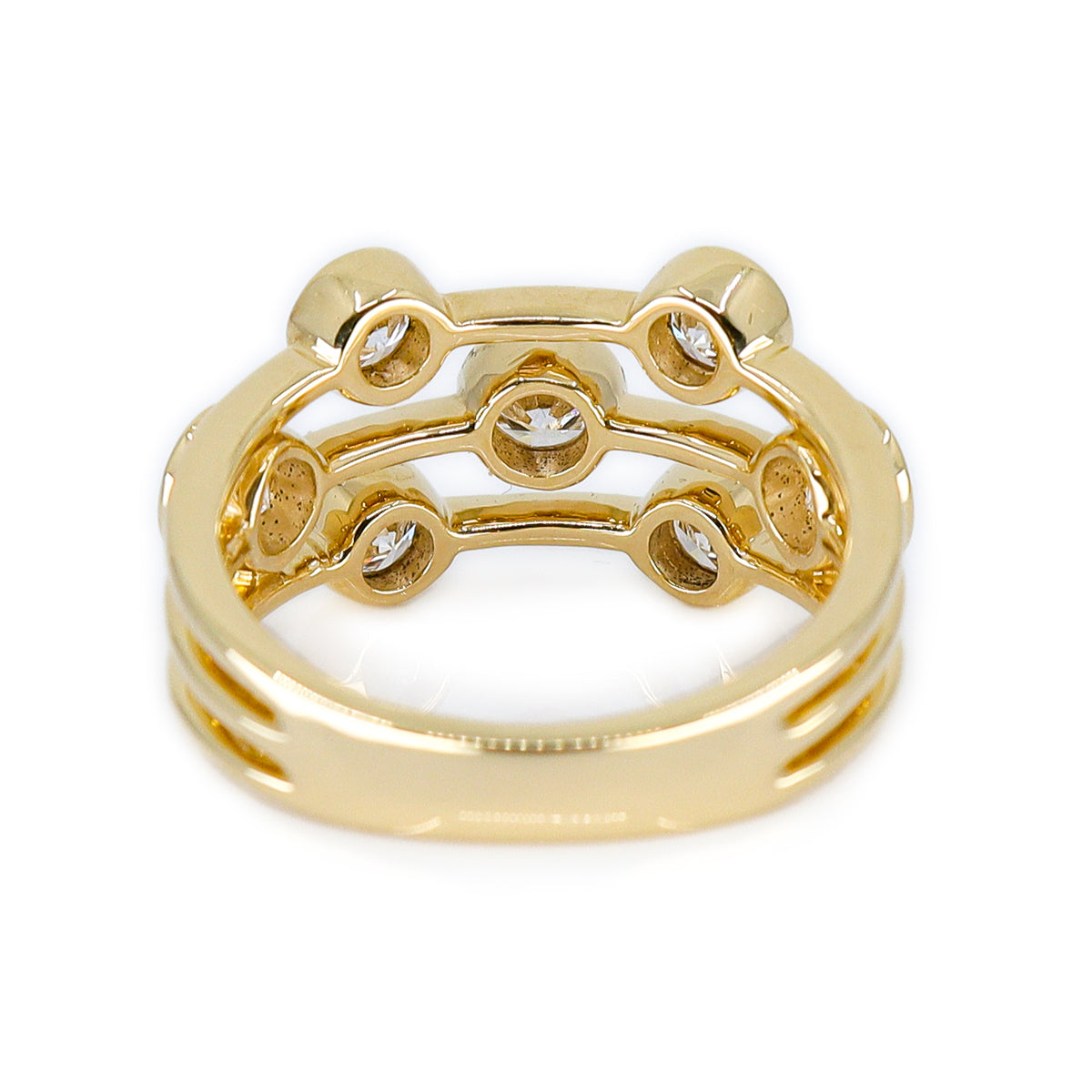 18ct Yellow Gold 1.06ct Lab Grown Diamond Scatter Ring With Report Card