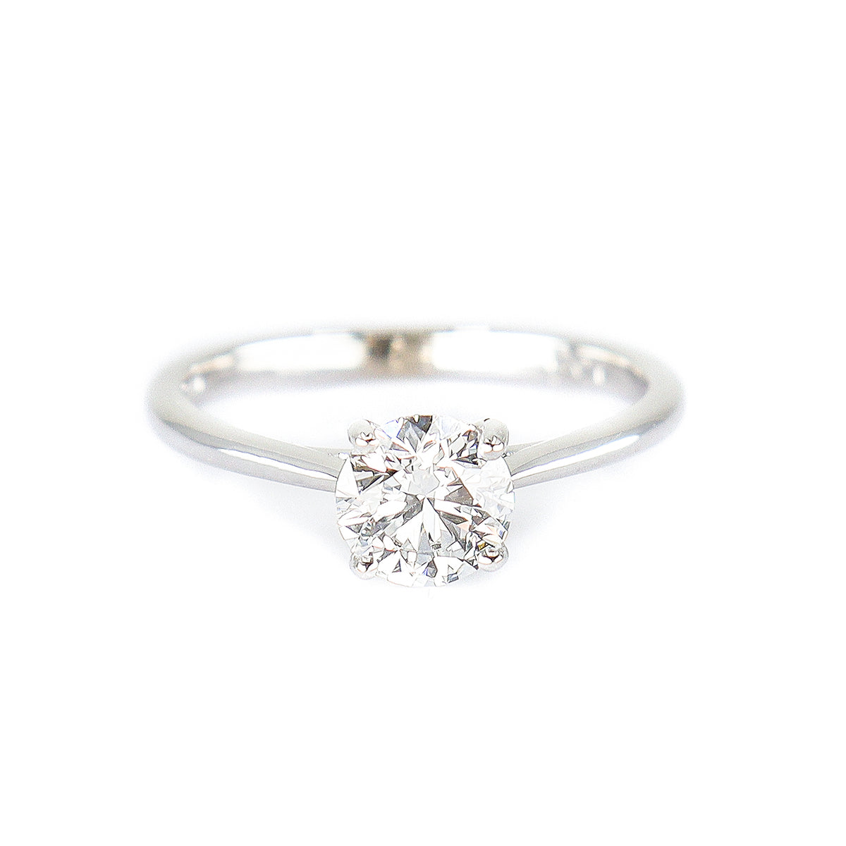 9ct White Gold 1.10ct Lab Grown Certificated Diamond Solitaire Ring