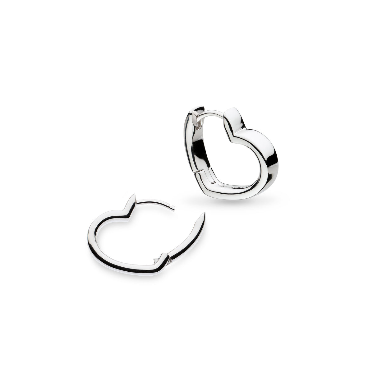 Kit Heath Love Silver Heart Hoop
