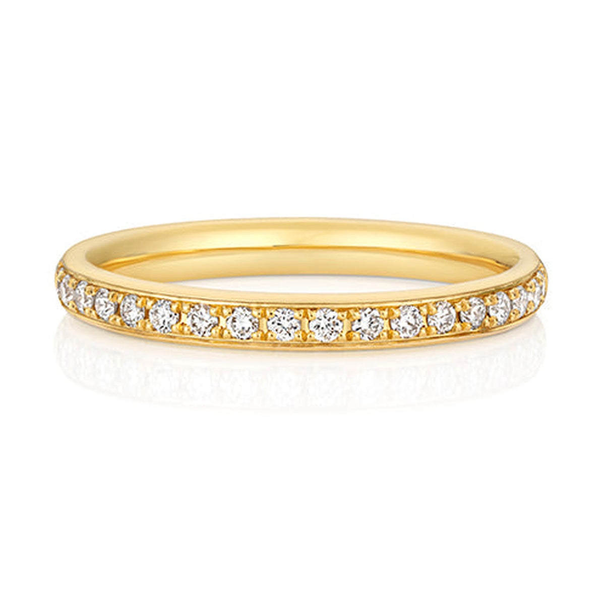 9ct Yellow Gold 0.23ct  Lab Grown Diamond Round Brilliant Cut Half Eternity Ring