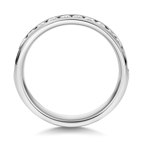 9ct White Gold 0.52ct TDW Lab Grown Diamond Round Brilliant Cut Channel Set 3.1mm Band