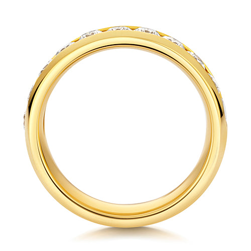 9ct Yellow Gold 1.02ct TDW Lab Grown Diamond Round Brilliant Cut 4.2mm Band