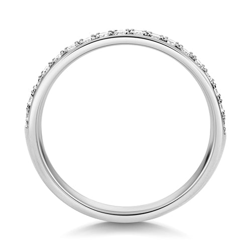 9ct White Gold 0.18ct TDW Lab Grown Diamond Round Brilliant Cut Grain Set 2.2mm Band