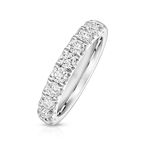 9ct White Gold 1.15ct TDW Lab Grown Diamond Claw Set Band