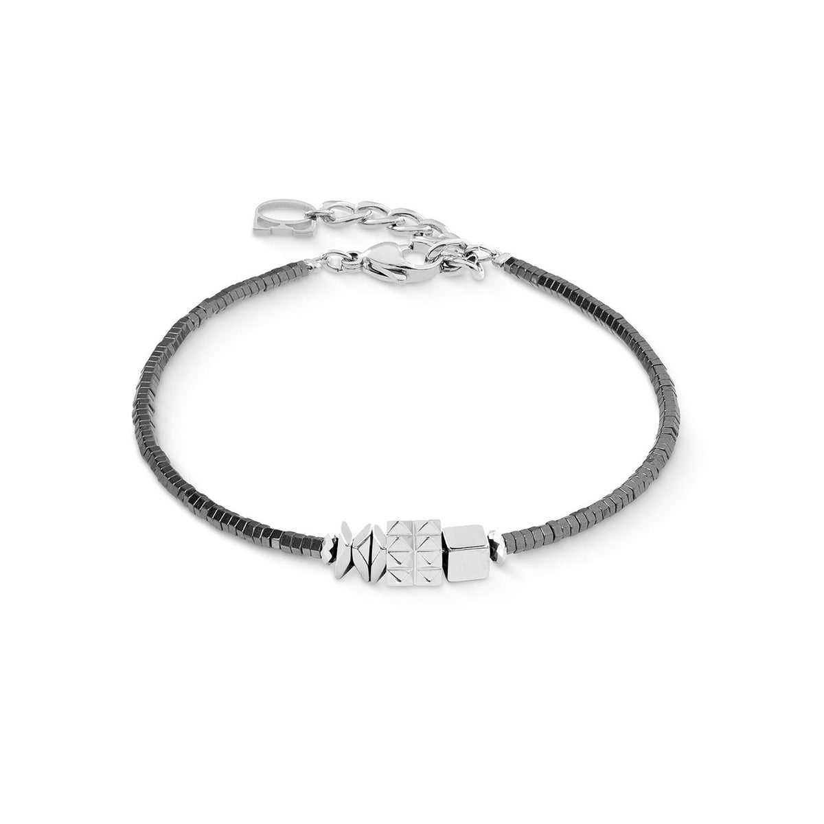Coeur De Lion Cube Trio Silver Bracelet