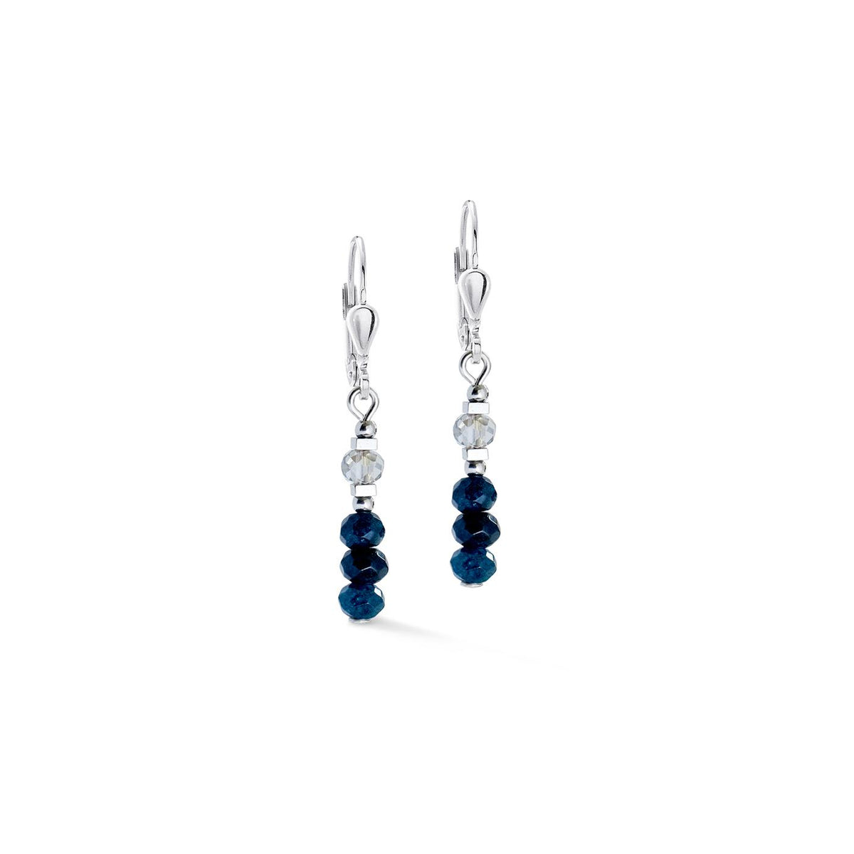 Coeur De Lion Jade Navy Drop Earrings