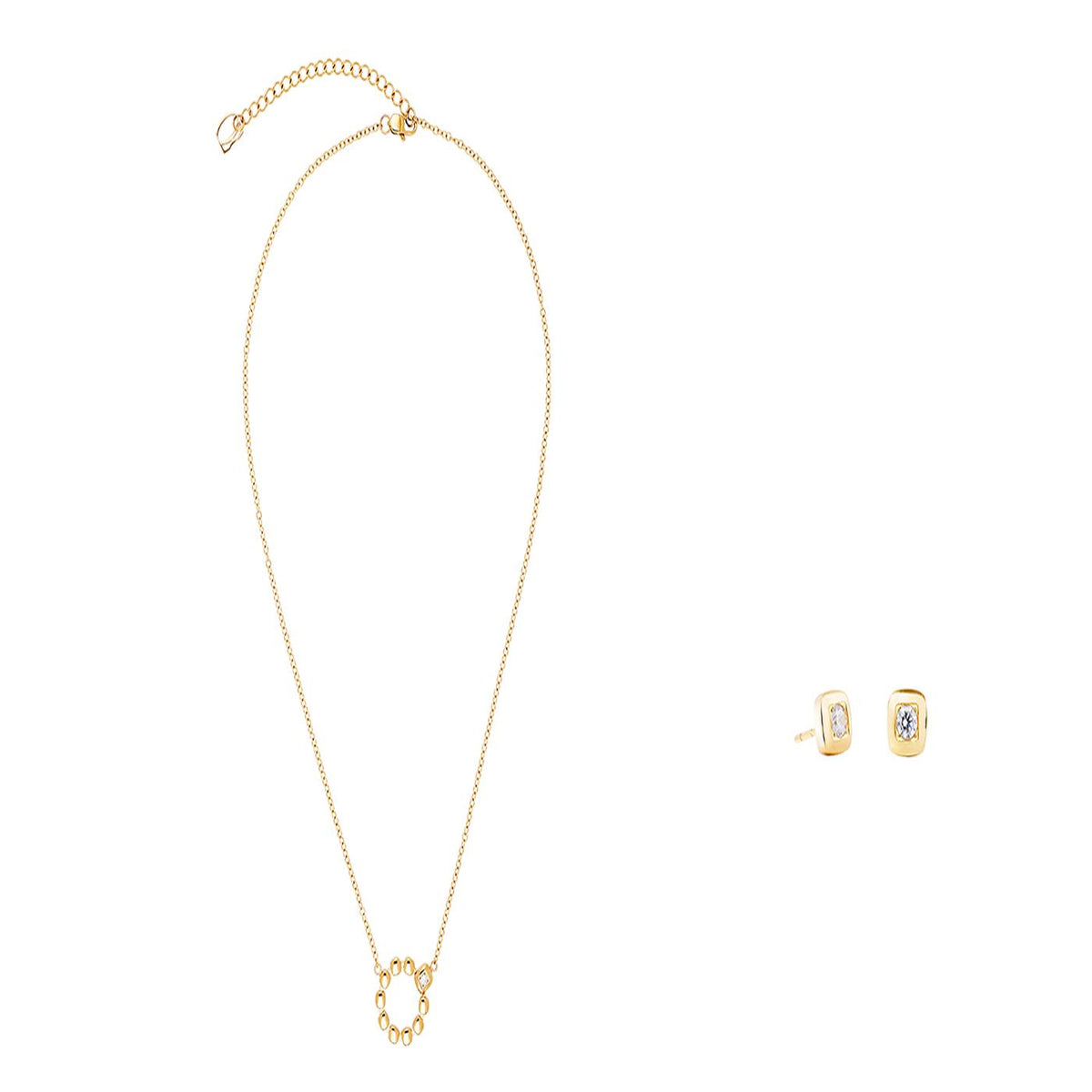 Coeur De Lion Soft Cube Glow Gold Necklace