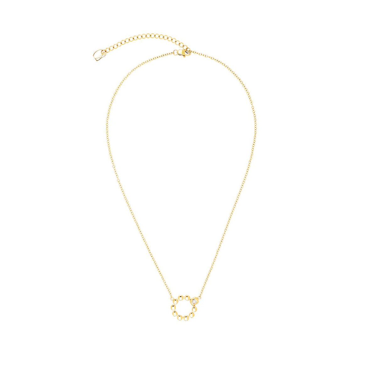 Coeur De Lion Soft Cube Glow Gold Necklace