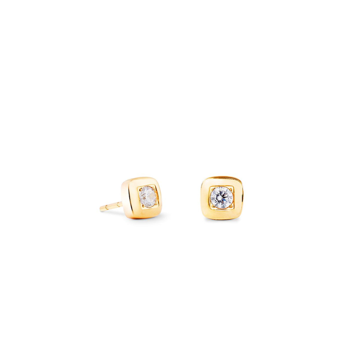 Coeur De Lion Soft Cube Stud Earrings