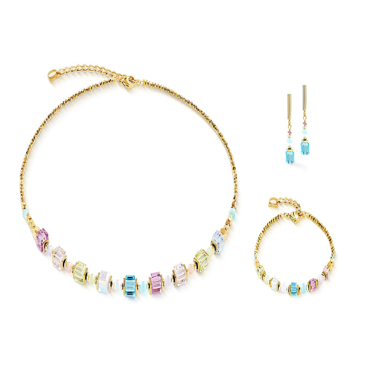 Coeur De Lion Aura Pastel Gold Necklace