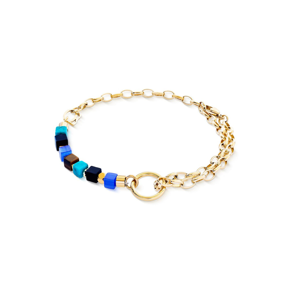Coeur De Lion Cube Mosaic Lagoon gold Bracelets