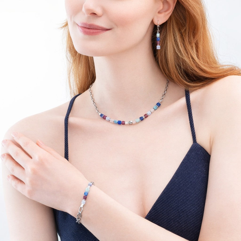 Coeur De Lion Cube Mosaic Lumina silver Bracelets