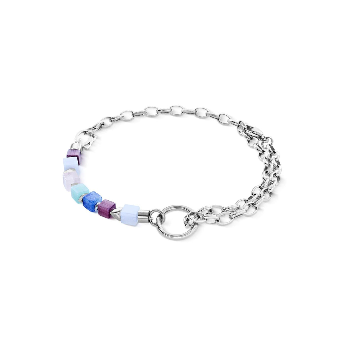 Coeur De Lion Cube Mosaic Lumina silver Bracelets