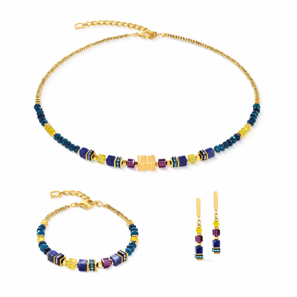 Coeur De Lion Wave Precious Flow Gold-Energy Earrings