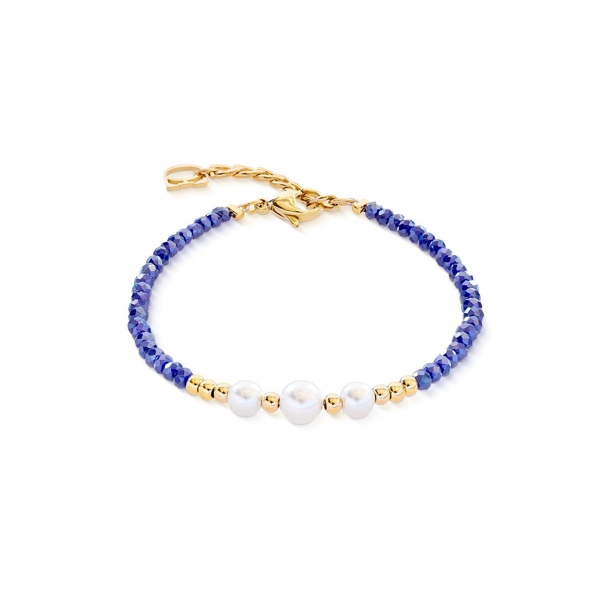 Coeur De Lion Pearl Line gold-blue Bracelet