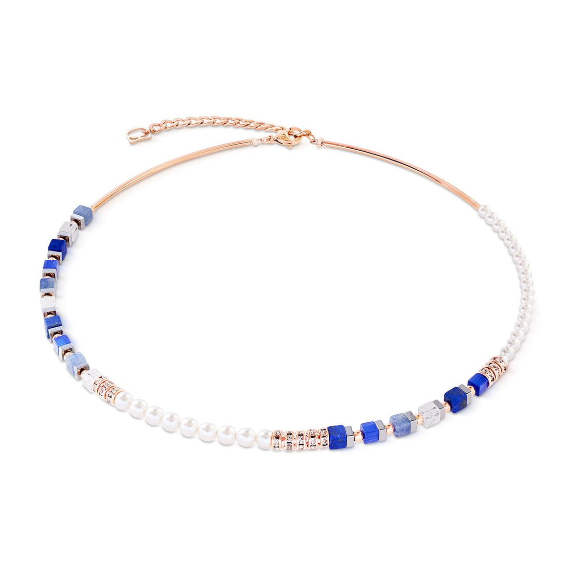 Coeur De Lion Precious Fusion Offset necklace rose gold-blue Necklace