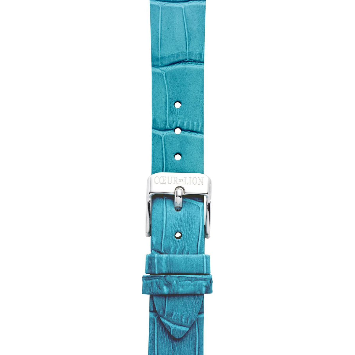 Coeur De Lion Iconic Spikes Transformative Teal Silver Bracelet Leather