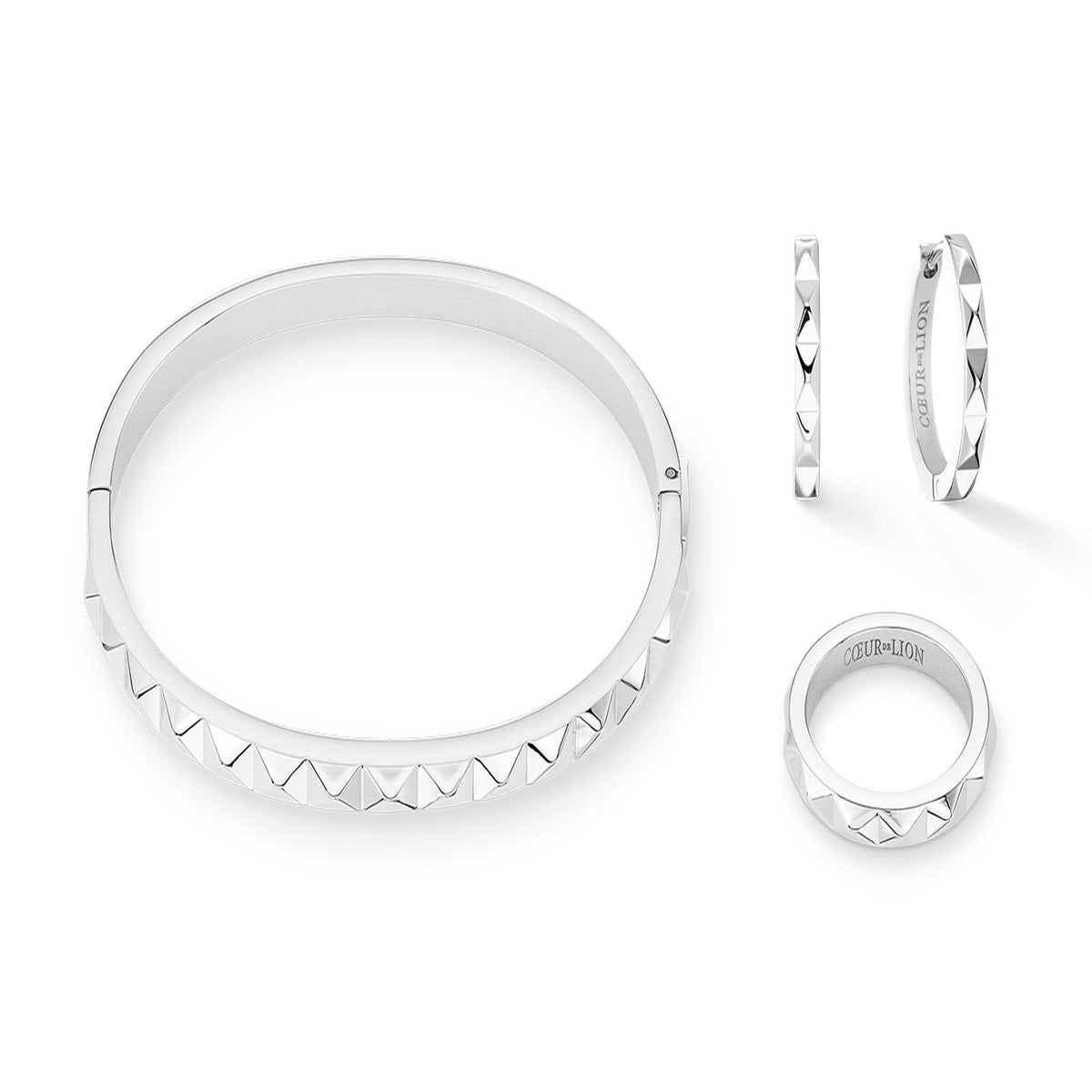 Coeur De Lion Spikes 35 silver Earrings