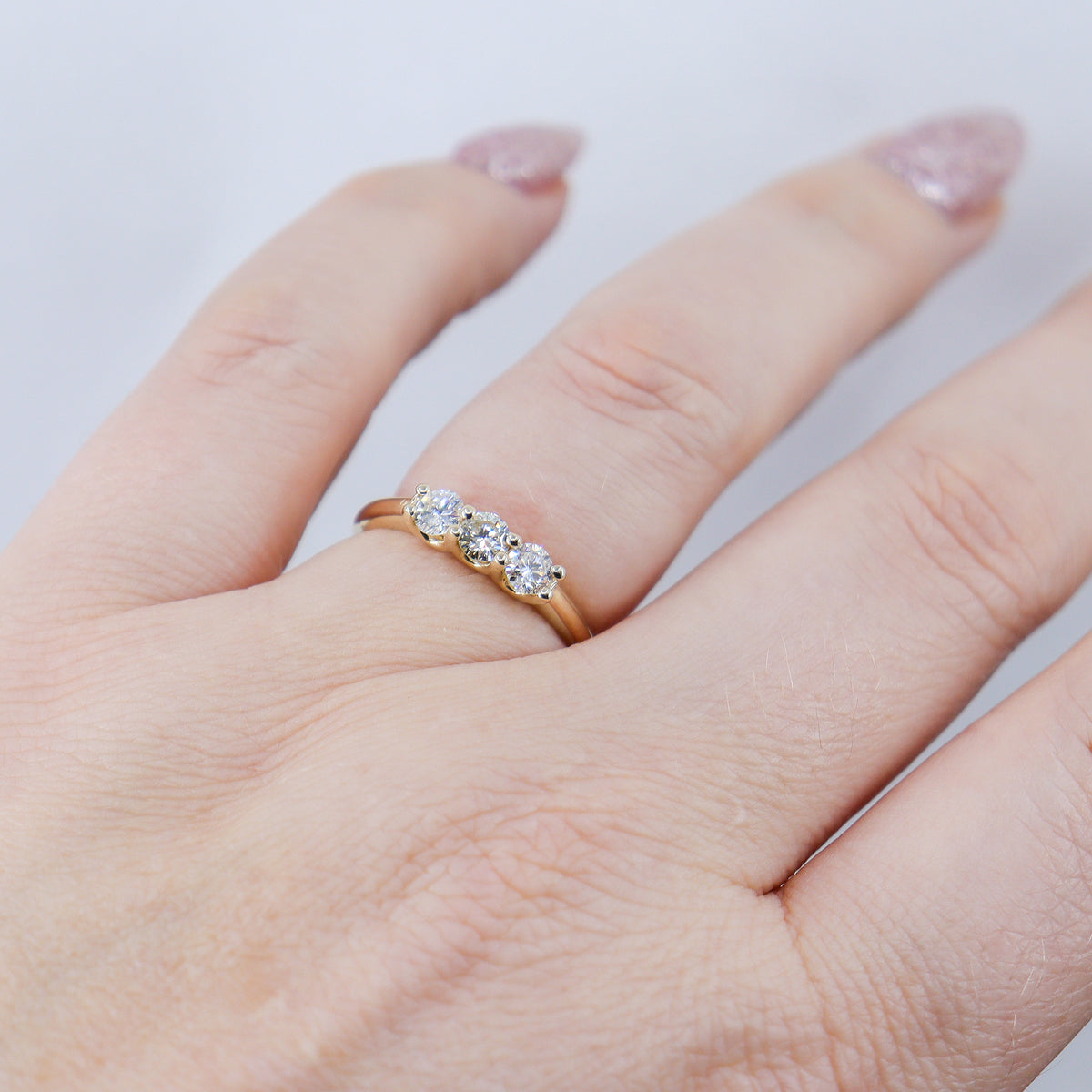 Pre-Owned 9ct Yellow Gold Diamond Half Eternity Ring