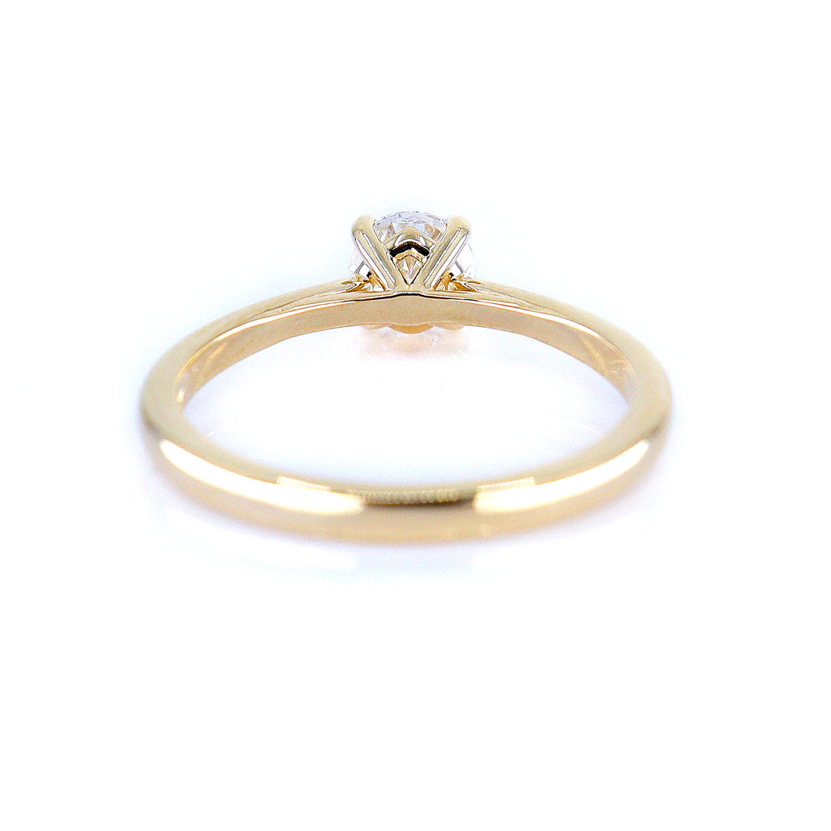 9ct Yellow Gold 0.50ct Lab Grown Diamond Certificated Round Brilliant Cut Solitaire Ring