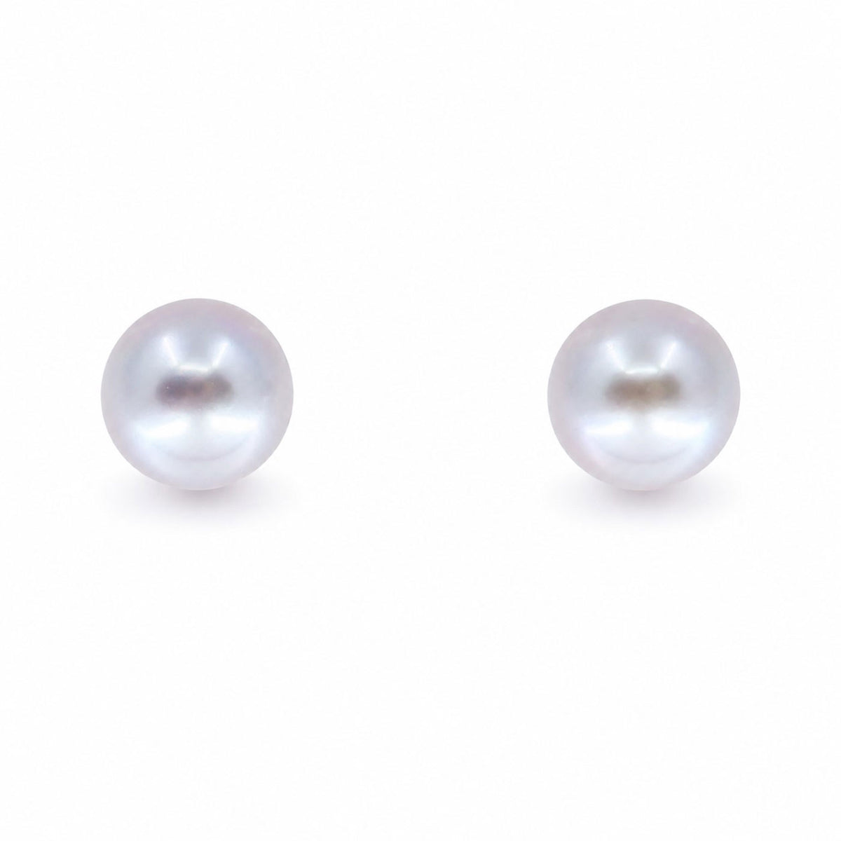 9ct Yellow Gold Grey Freshwater Pearl Stud Earrings
