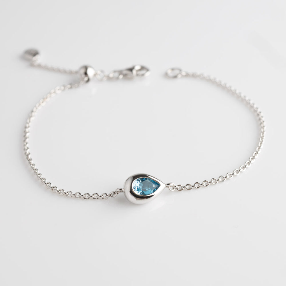 Kit Heath Coast Pebble Swiss Blue Topaz Slider Bracelet 7''