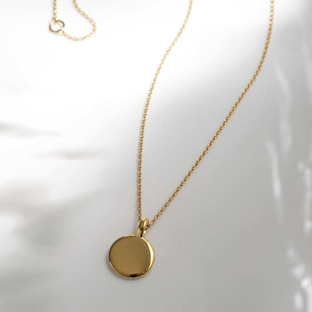 Kit Heath Mirage Reflect Golden Round Disc Mini Necklace