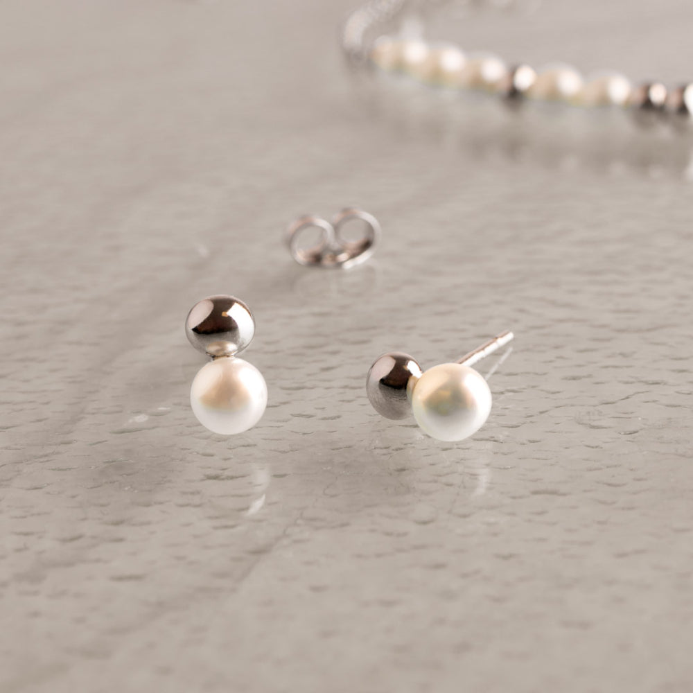 Kit Heath Coast Tumble Pearl Stud Earrings
