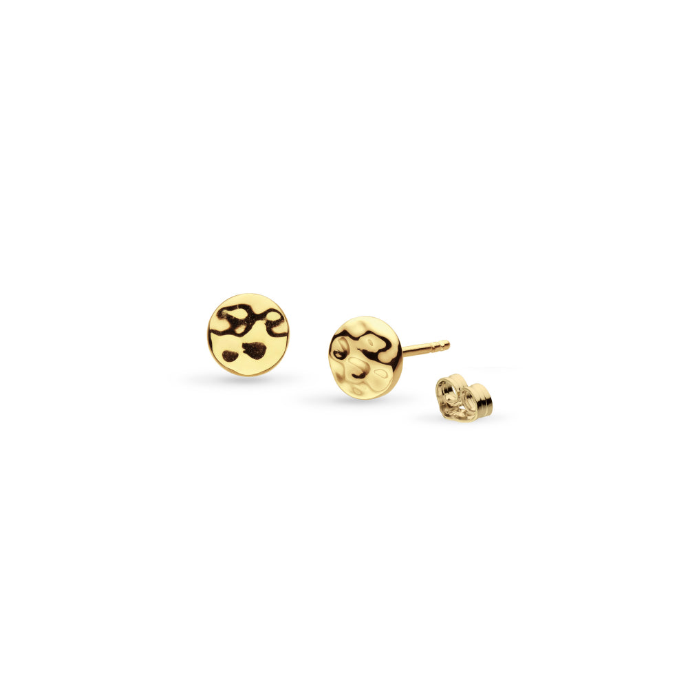 Kit Heath Mirage Reflect Golden Round Disc Stud Earrings