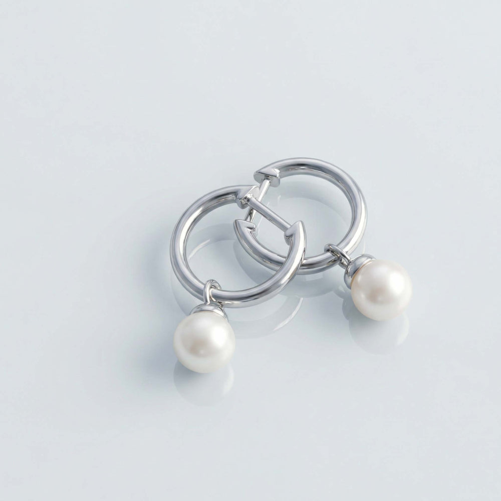 Kit Heath Coast Tumble Pearl Mini Hoop Earrings