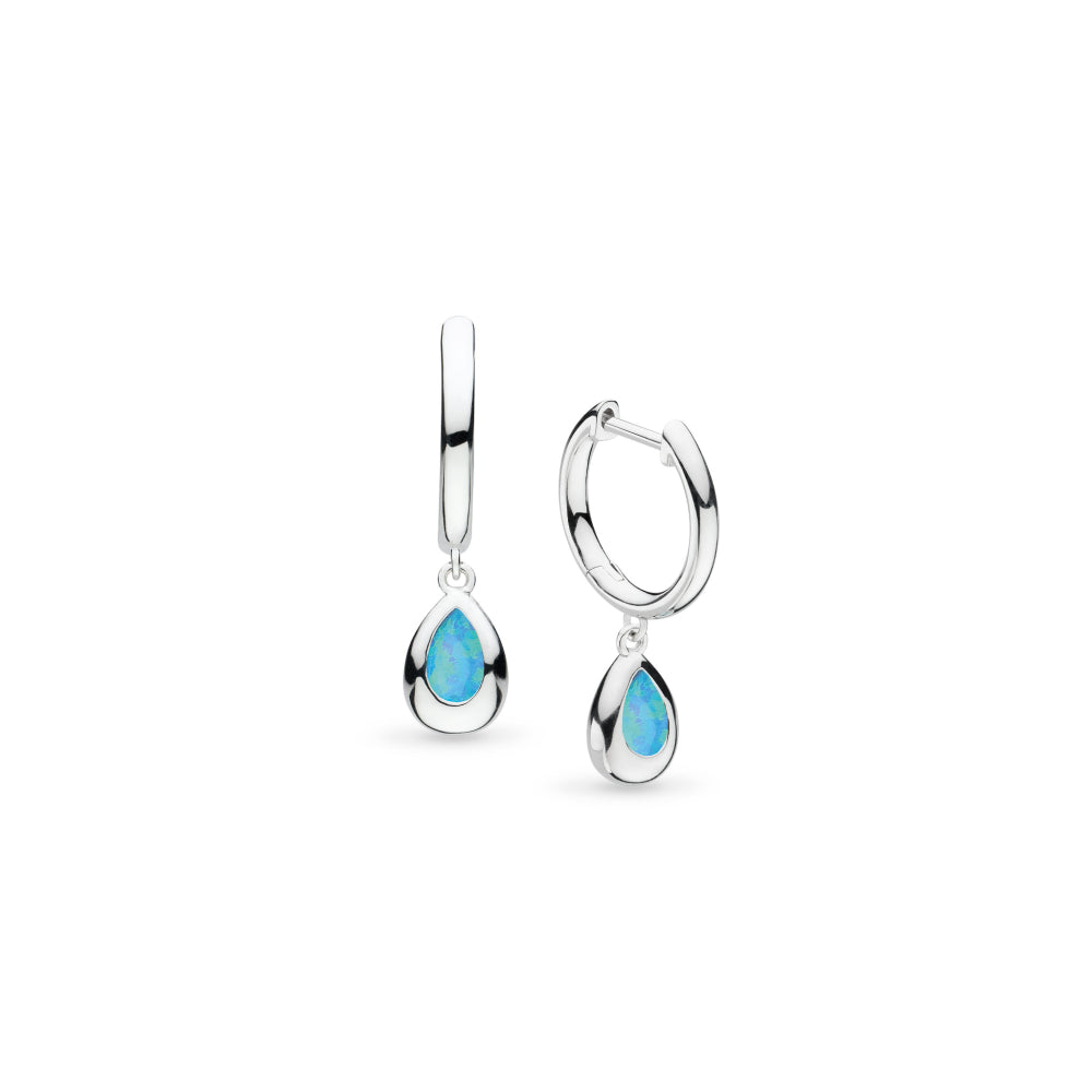 Kit Heath Coast Pebble Blue Opal Hoop Earrings