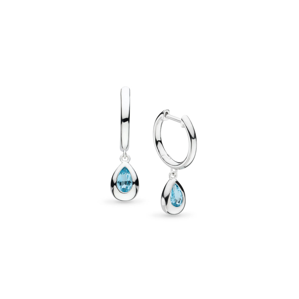 Kit Heath Coast Pebble Swiss Blue Topaz Hoop Earrings