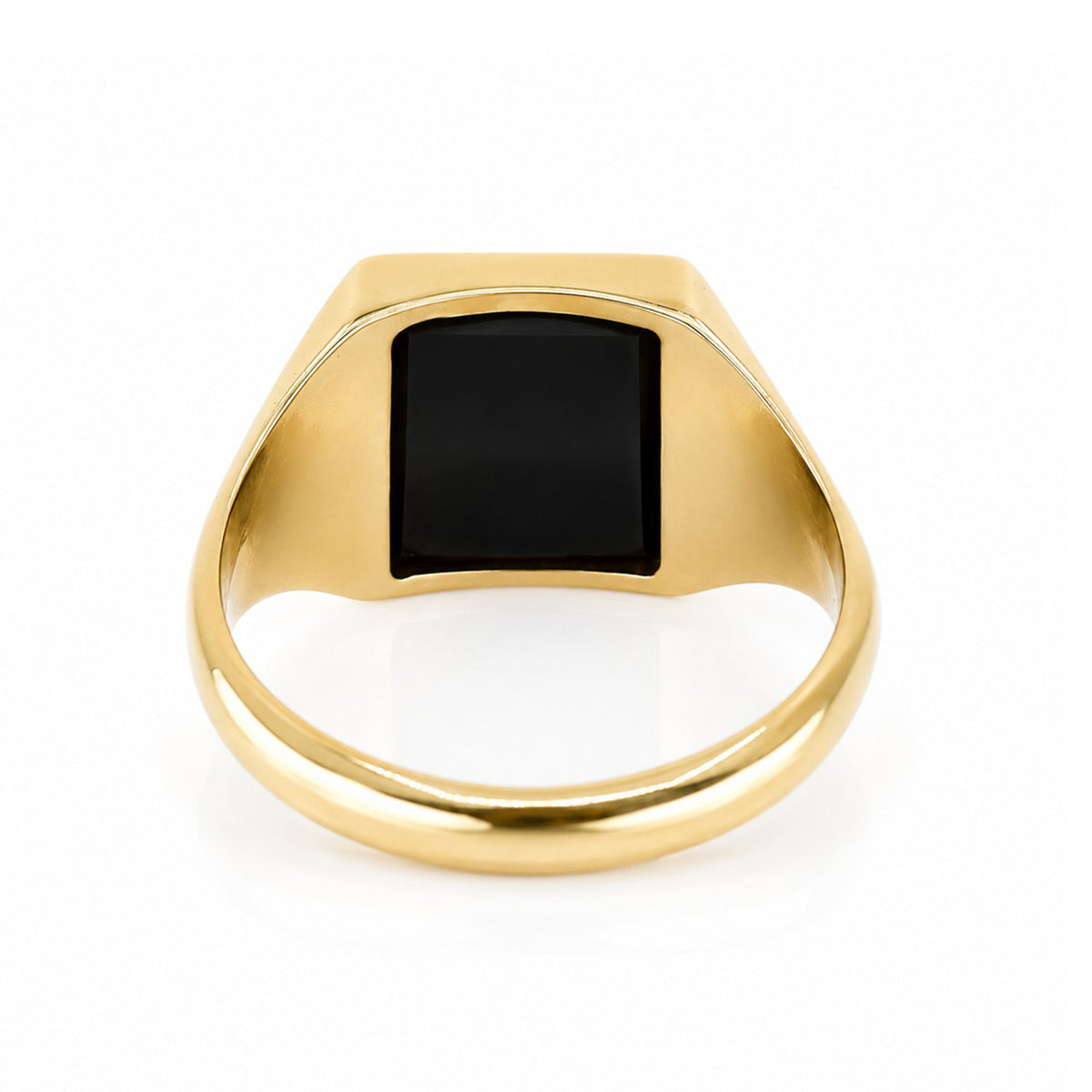 Pre-Owned 18ct Yellow Gold Rectangular Onyx Signet Ring