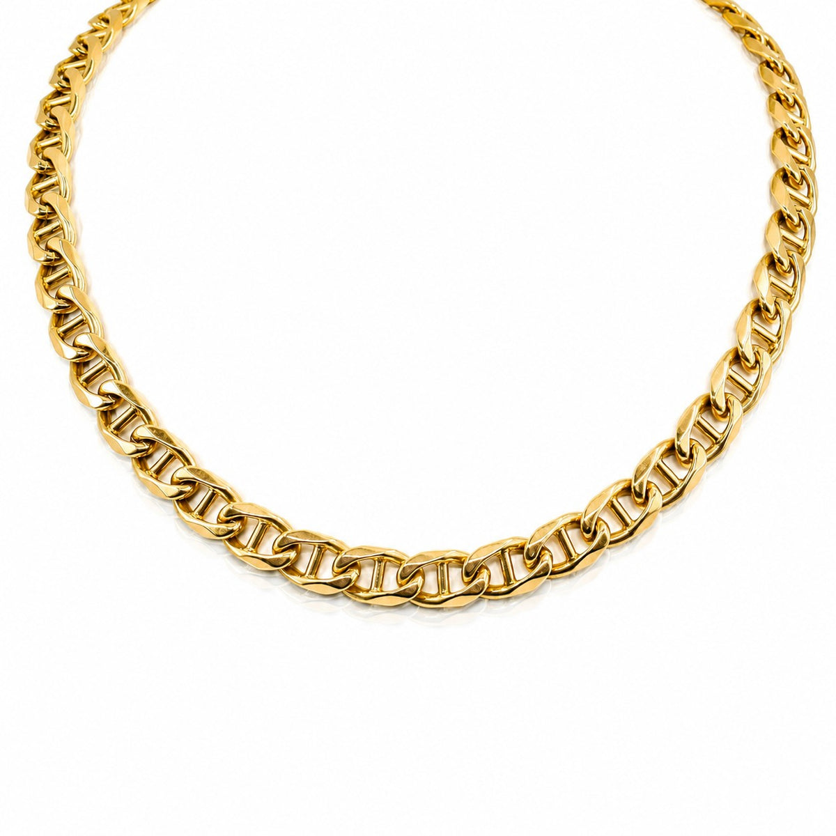 Pre-Owned 9ct Yellow Gold Heavyweight Curb Anchor Link Chain 18"