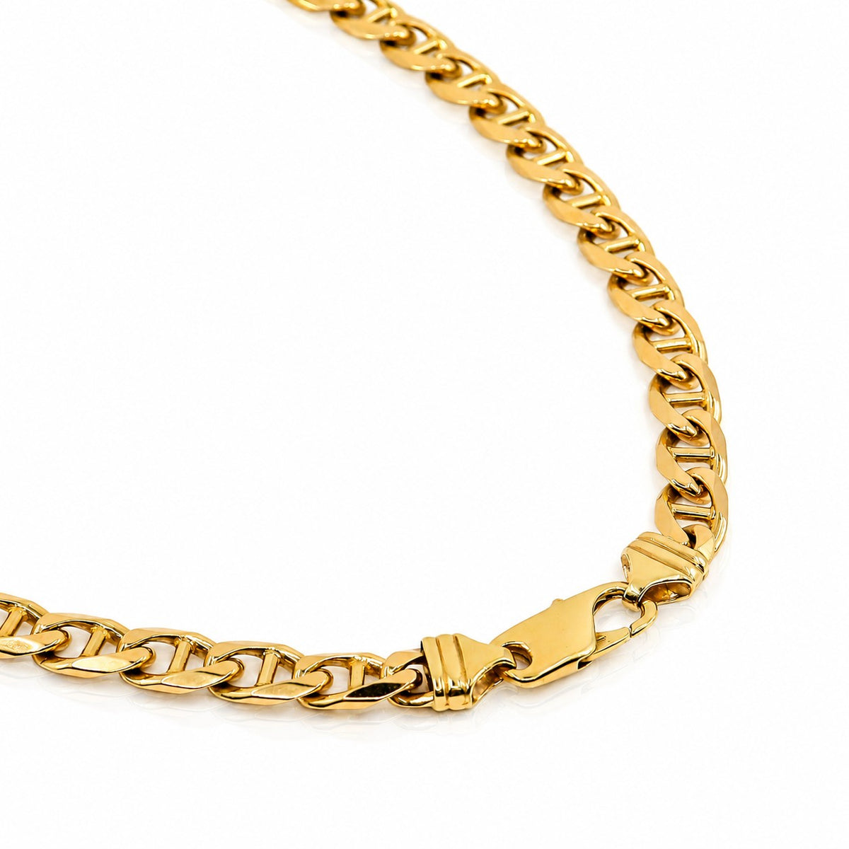 Pre-Owned 9ct Yellow Gold Heavyweight Curb Anchor Link Chain 18"