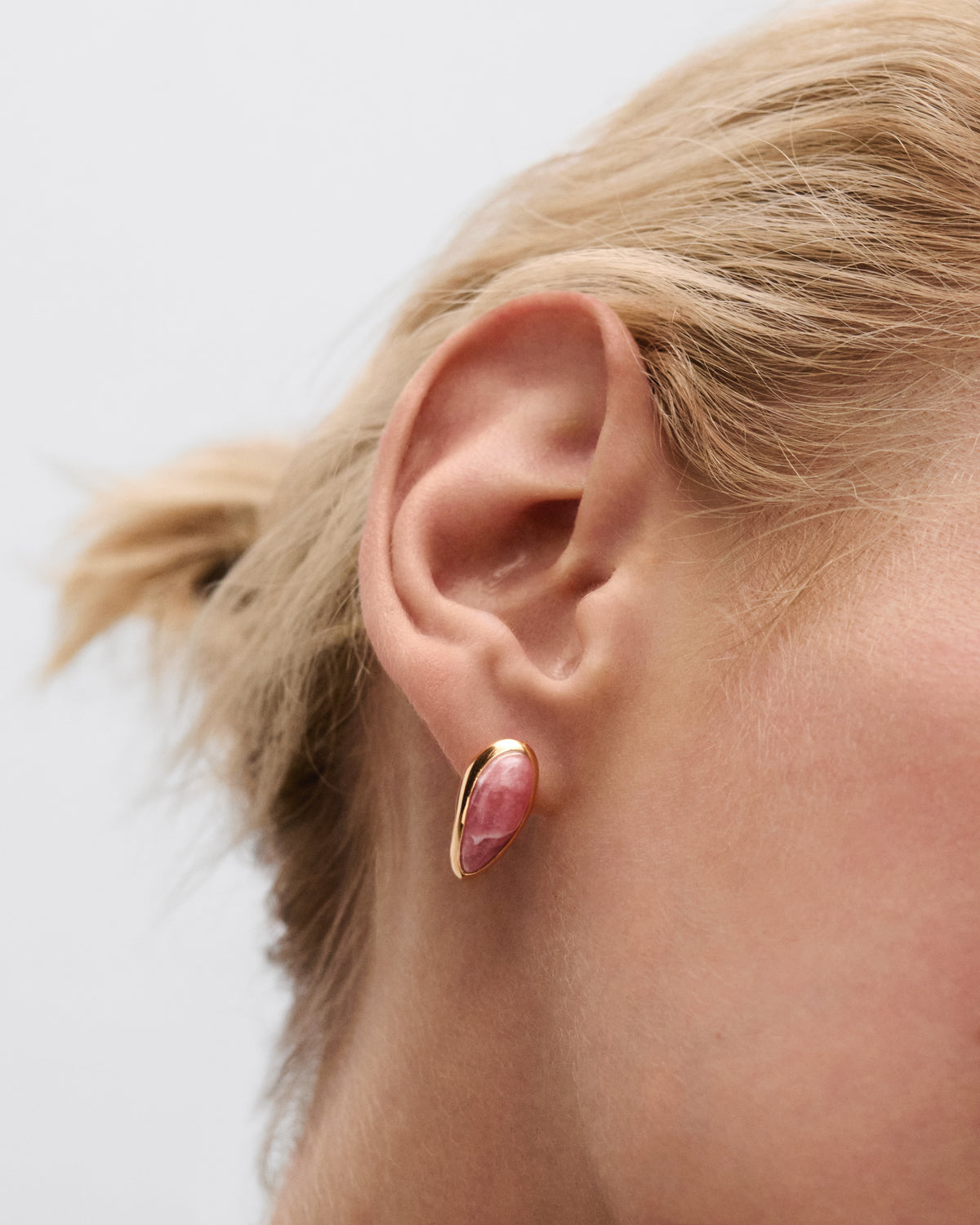 PDPAOLA Rhodochrosite Luna Earrings