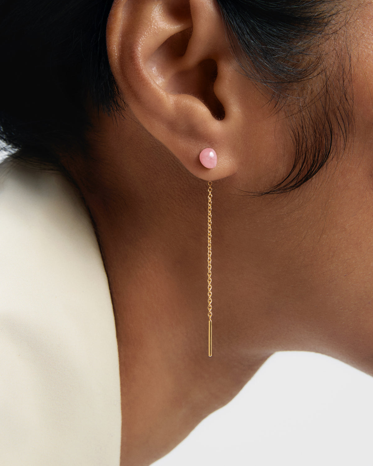 PDPAOLA Rhodochrosite Lyra Earrings