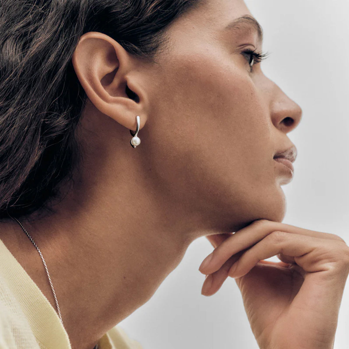 PDPAOLA La Perla Mini Silver Hoops