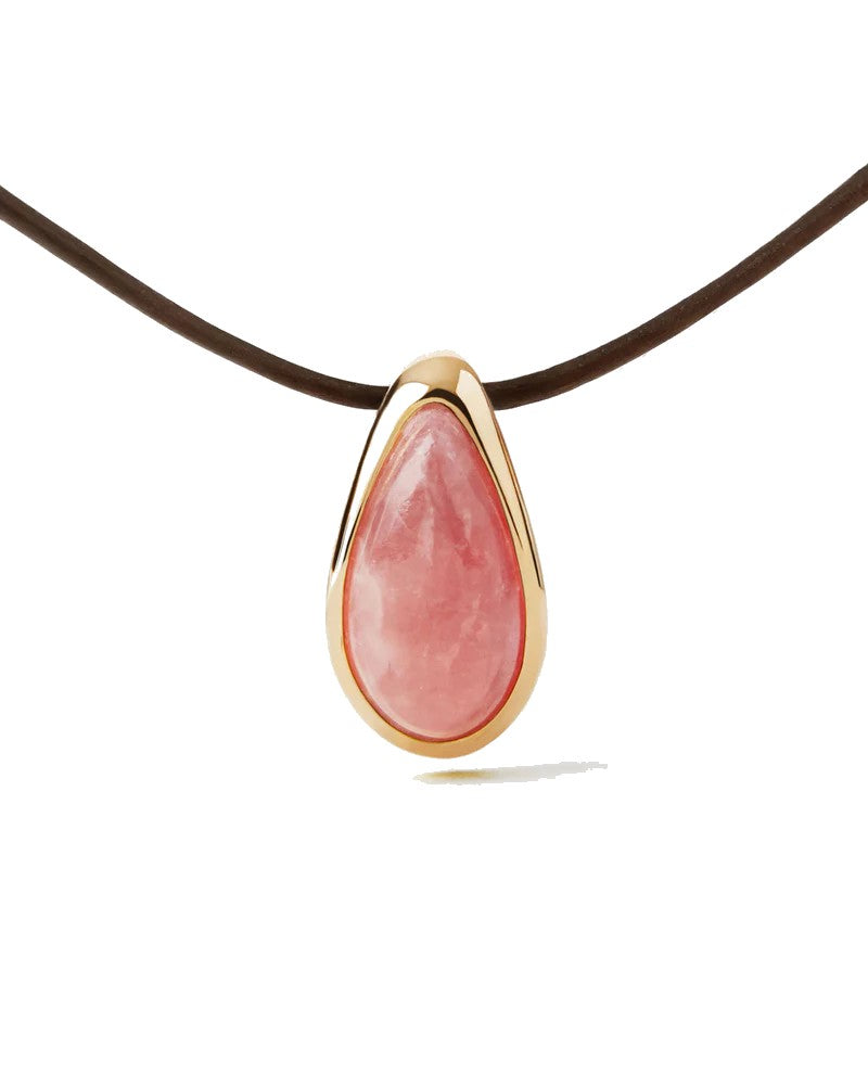 PDPAOLA Rhodochrosite Luna Cord Necklace