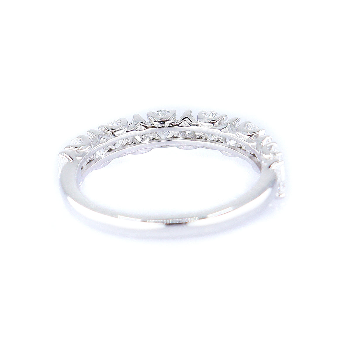 9ct White Gold 1.10ct Pear Cut Lab Grown Diamond Half Eternity Ring