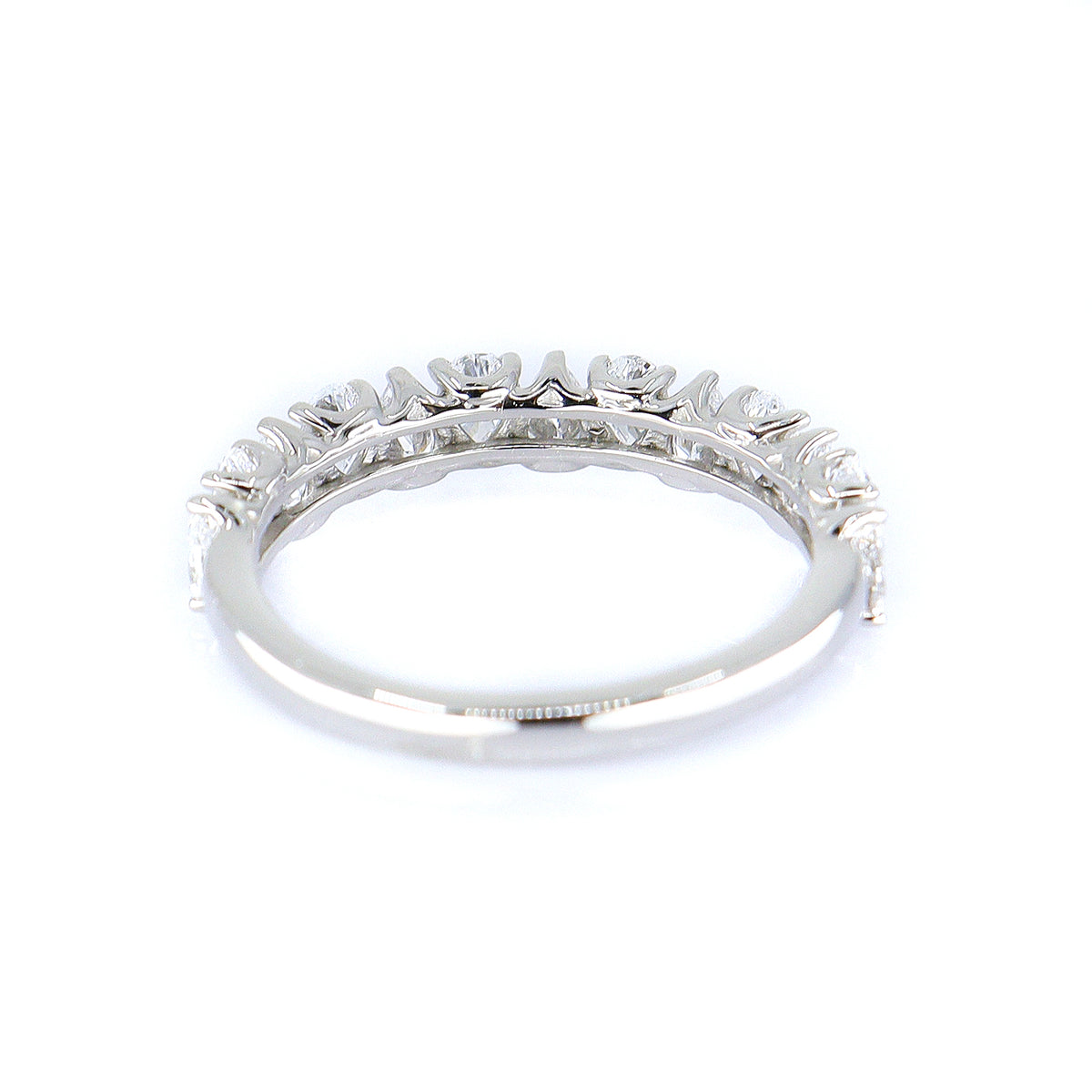 Platinum 1.10ct Pear Cut Lab Grown Diamond Half Eternity Ring