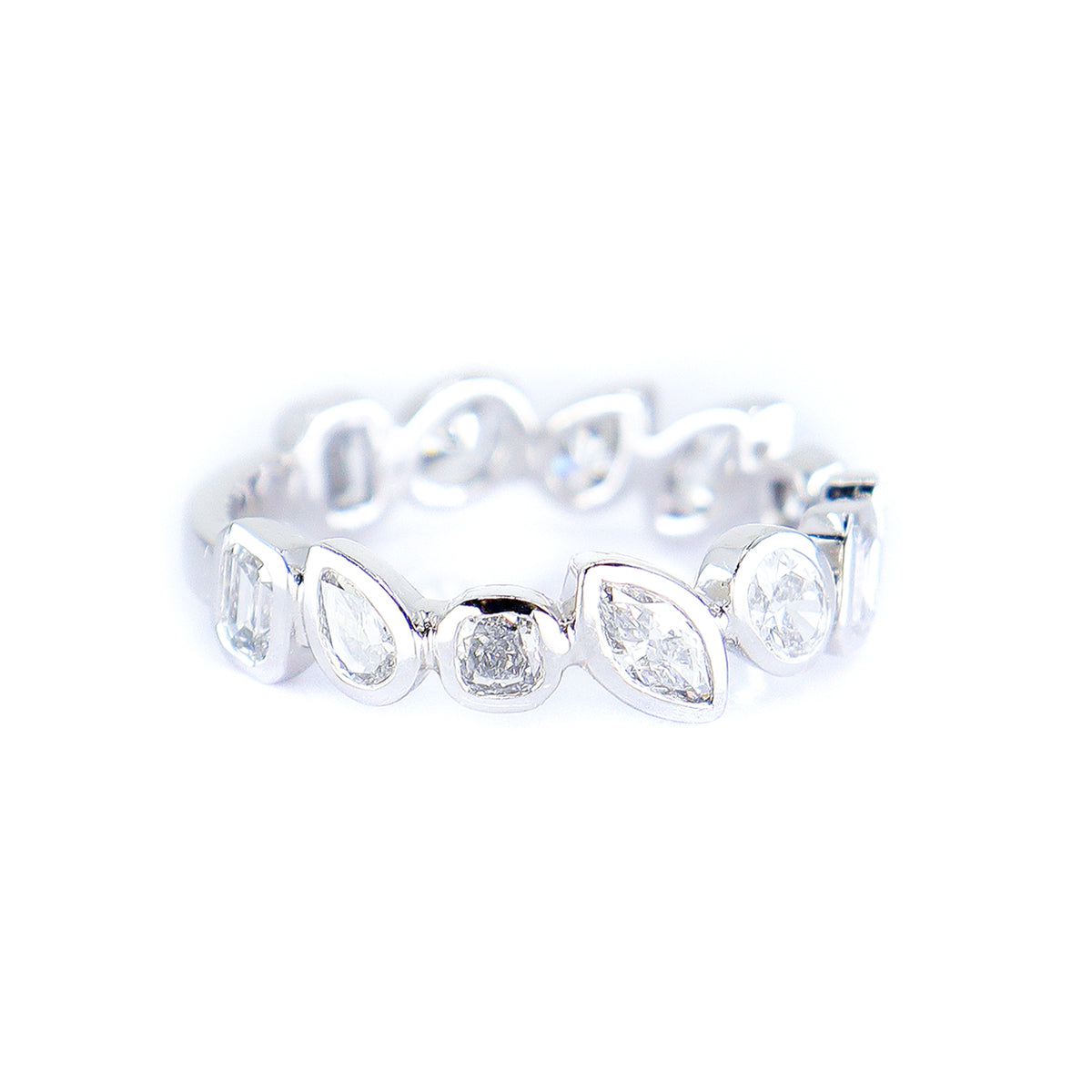 Platinum 1.62ct Lab Grown Diamond Fancy Eternity Ring